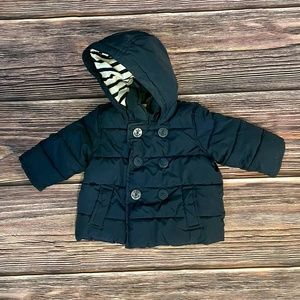 Baby Gap Navy Puffer Jacket Size 6-12 Months